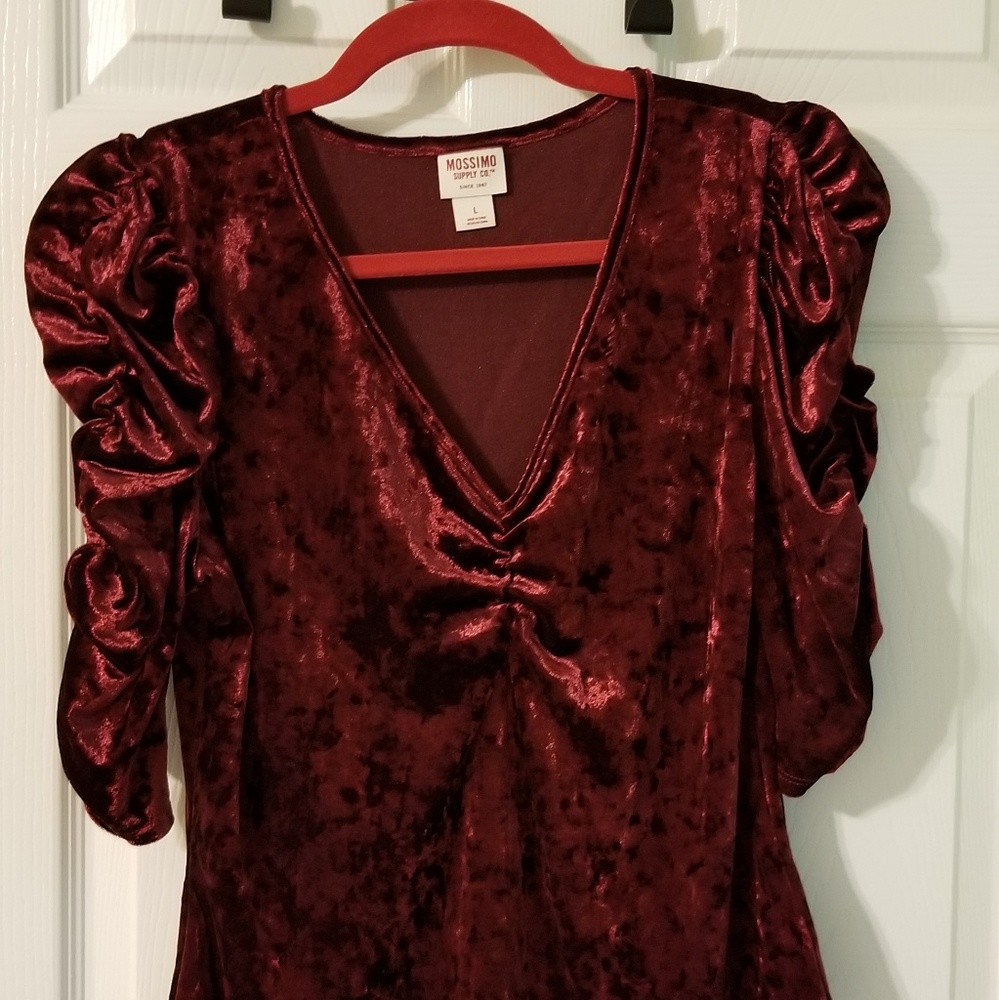 Crushed velvet top
